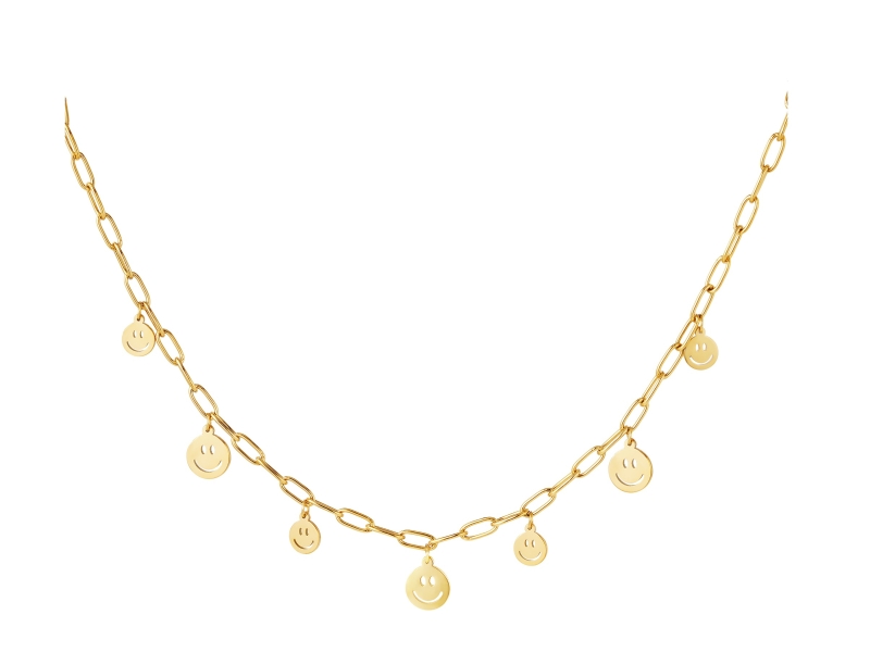 Smiley Family ketting goud