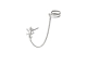 Hagedis earcuff zilver